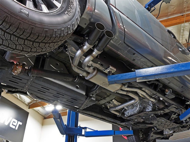 aFe POWER Rebel Series 2-1/2in 409 SS Cat Back Exhaust w/ Black Tips 16-17 Nissan Titan V8 5.6L Catback aFe