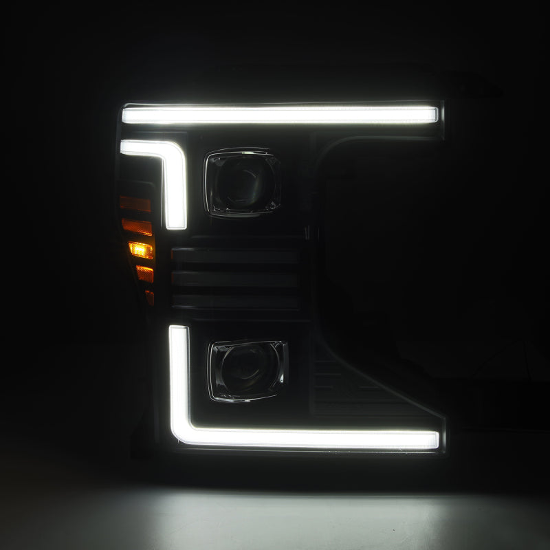 AlphaRex 20-22 Ford F150 Pro-Series Projector Headlights Black w/ Activation Light / Seq. Sig. / DRL Headlights AlphaRex