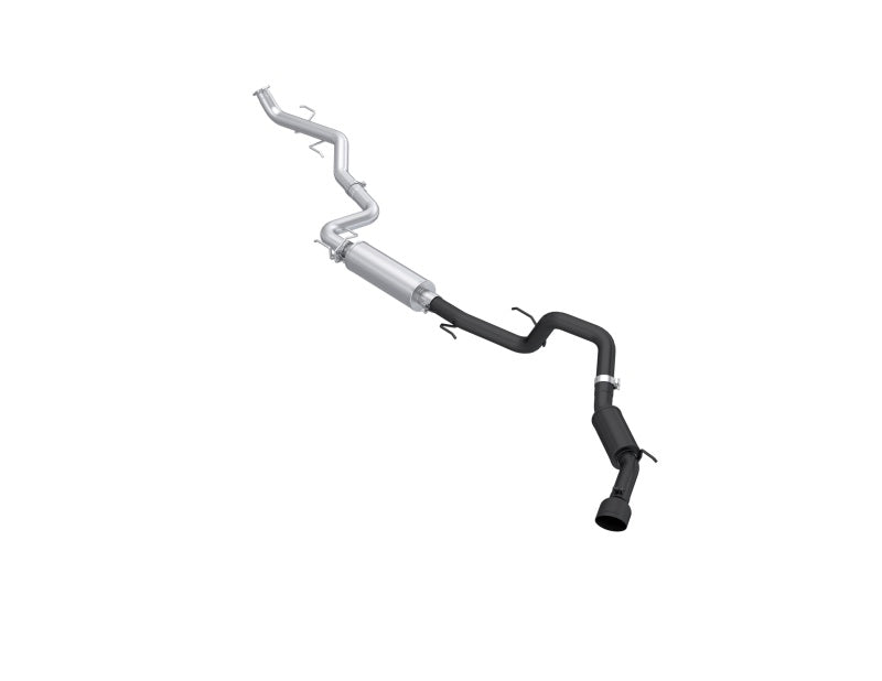 MBRP 2024 Toyota Tacoma 2.4L (Excl Leaf Spring) 3in Cat-Back Single Exit Blk-Coated Aluminized Steel Catback MBRP