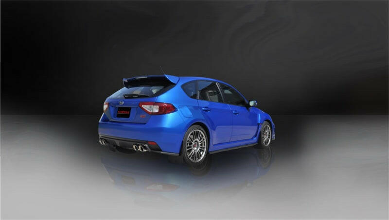 Corsa 2008-2014 Subaru Impreza Hatchback STI 2.5L Turbo Manual Polished Sport Cat-Back Exhaust Catback CORSA Performance