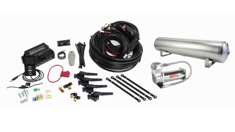 Air Lift Performance 3H (1/4 Air Line 4 Gal 5-Port Polished Aluminum Tank VIAIR 444C Comp) Suspension Controllers Air Lift