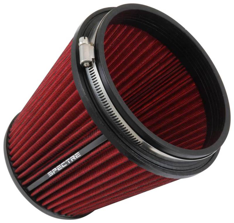 Spectre HPR Conical Air Filter 6in. Flange ID / 7.313in. Base OD / 7in. Tall - Red Air Filters - Universal Fit Spectre