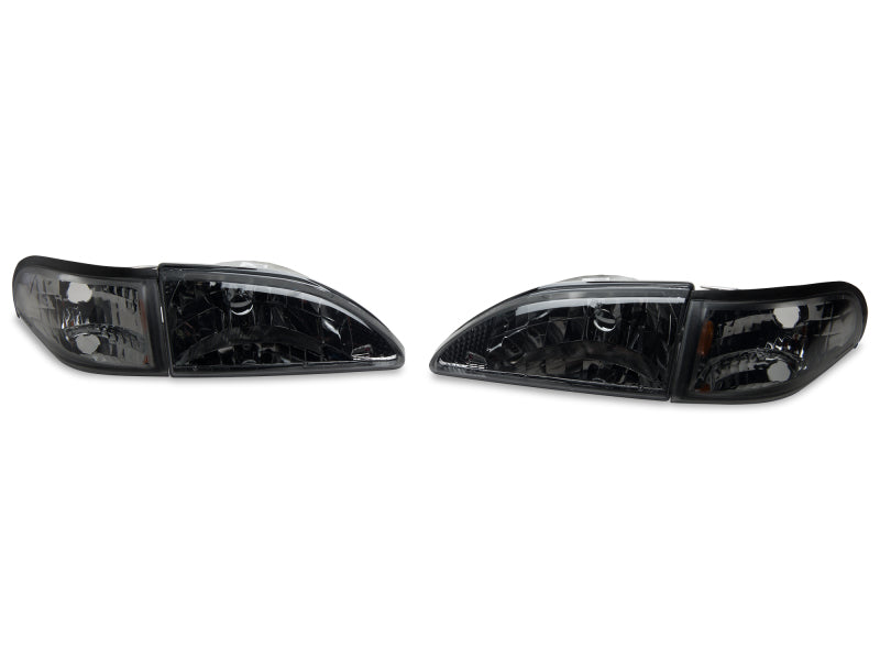 Raxiom 94-98 Mustang Axial Series Cobra Style Headlights- Black Housing (Clear Lens) Headlights Raxiom