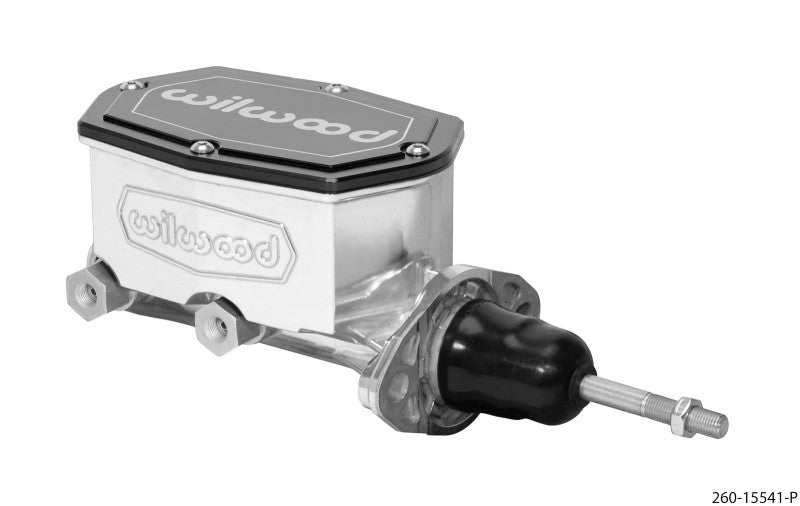 Wilwood Compact Tandem Master Cylinder - 1.12in Bore - w/Pushrod (Ball Burnished) Brake Master Cylinder Wilwood