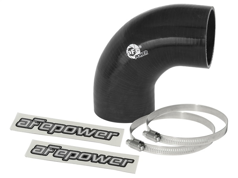 aFe Magnum FORCE CAI Univ. Silicone Coupling Kit (2.75in. ID / 3in. L) 90 Deg. Elbow Coupler - Black Air Intake Components aFe