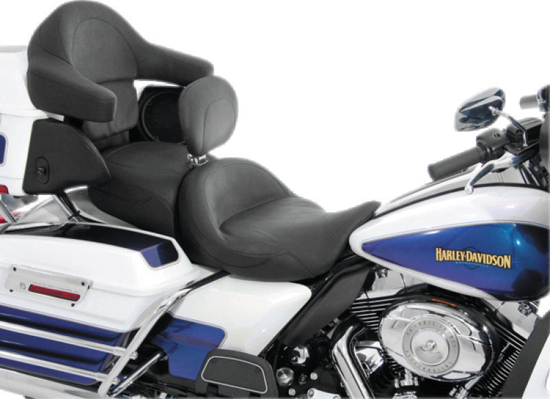 Mustang 08-21 Harley Electra Glide, Rd Glide, Rd King ,Str Glide Super Touring 1PC Seat - Black One-Piece Motorcycle Seats Mustang Motorcycle