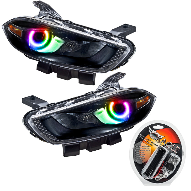 Oracle 13-14 Dodge Dart (HID Style) SMD HL - Black - ColorSHIFT Headlights ORACLE Lighting