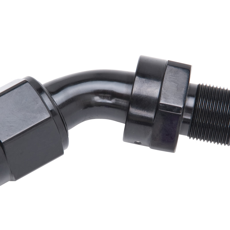 Russell Performance -8 AN 45 Degree Hose End Without Socket - Polished and Black Fittings Russell