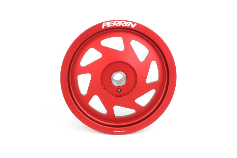 PERRIN 19-21 Subaru WRX / 16-18 Forester / 15-19 Legacy Lightweight Crank Pulley - Red Pulleys - Crank, Underdrive Perrin Performance