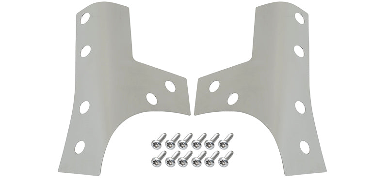 Kentrol 07-18 Jeep Wrangler JK Windshield Support Overlays Pair - Polished Silver Windows Kentrol