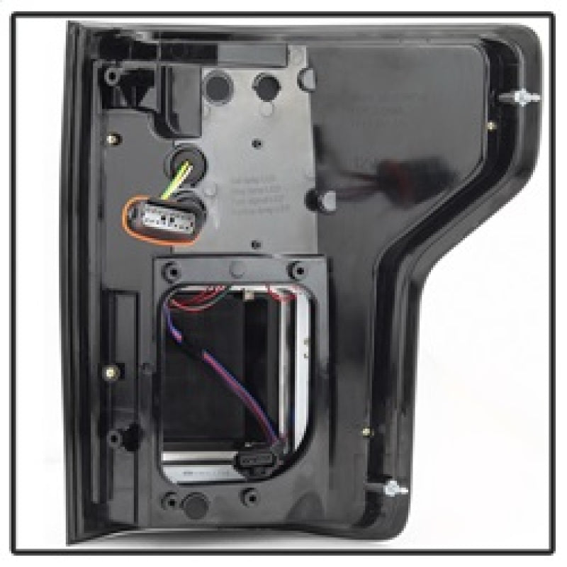 Spyder 15-18 Ford F-150 Light Bar LED Tail Lights (w/Blind Spot) - Black (ALT-YD-FF15015BS-LBLED-BK) Tail Lights SPYDER