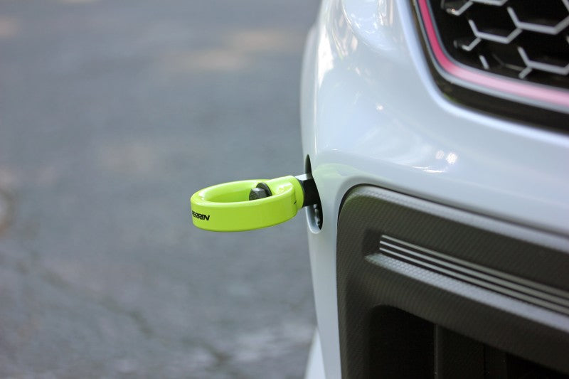 PERRIN 18-21 Subaru WRX & STI / 13-25 BRZ / 17-20 Toyota 86 Tow Hook Kit (Front) - Neon Yellow Tow Hooks Perrin Performance