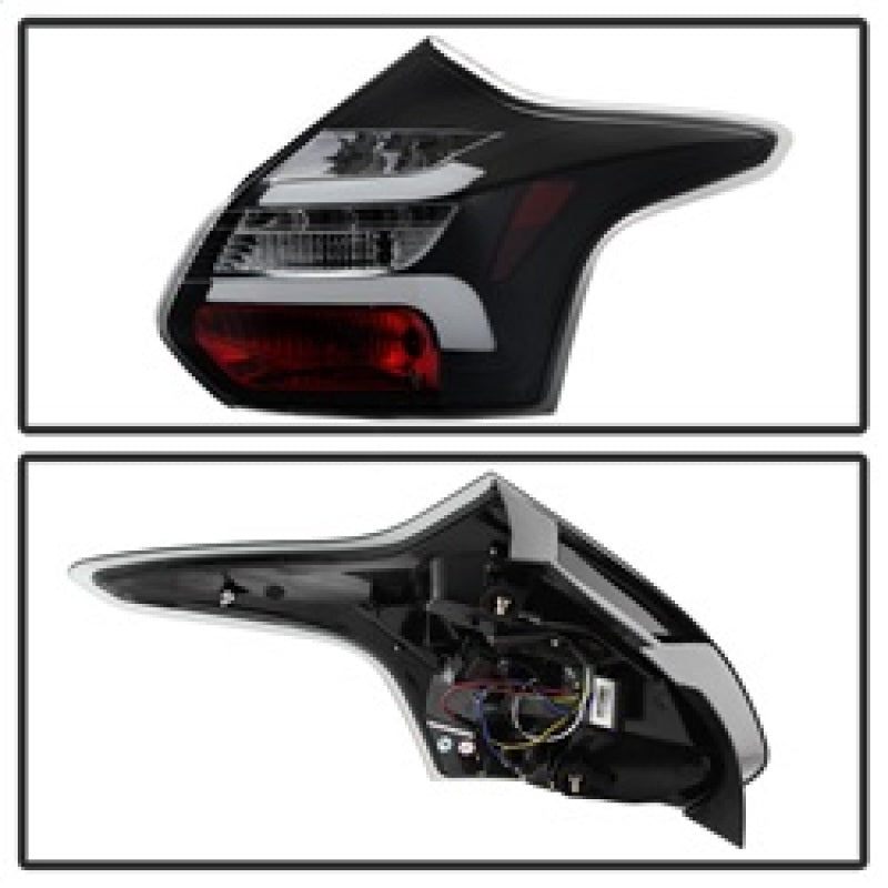 Spyder 12-14 Ford Focus 5DR LED Tail Lights - Black (ALT-YD-FF12-LED-BK) Tail Lights SPYDER