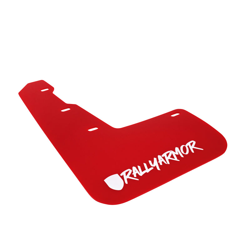 Rally Armor 15-21 Subaru WRX/STI Red Mud Flap White Altered Font Logo Mud Flaps Rally Armor