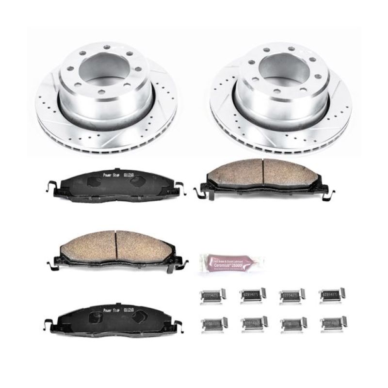 Power Stop 11-12 Ram 3500 Rear Z23 Evolution Brake Kit Brake Rotors - Slot & Drilled PowerStop