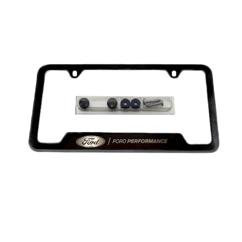 Ford Racing Stainless Steel Ford Performance License Plate Frame - Black License Frame Ford Racing