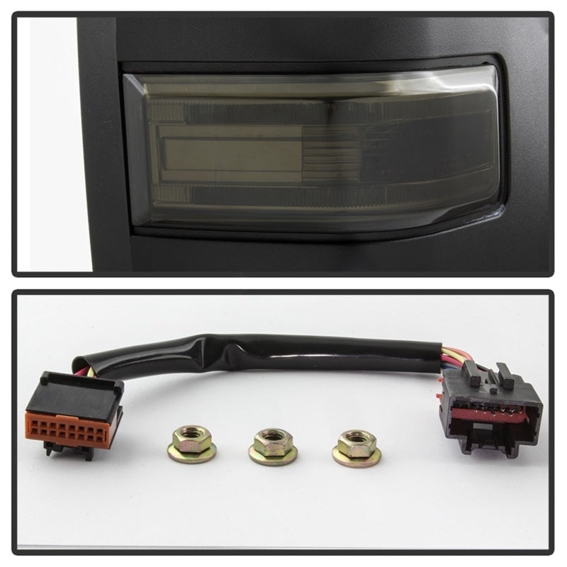 xTune 04-14 Ford F-150 Heated LED Telescoping Mirrors - Smoke (Pair) (MIR-FF15009S-G4-PWH-SM-SET) Side Mirrors SPYDER