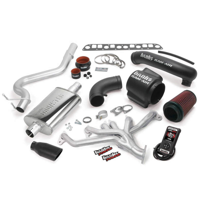 Banks Power 04-06 Jeep 4.0L Wrangler PowerPack System - SS Single Exhaust w/ Black Tip Performance Packages Banks Power
