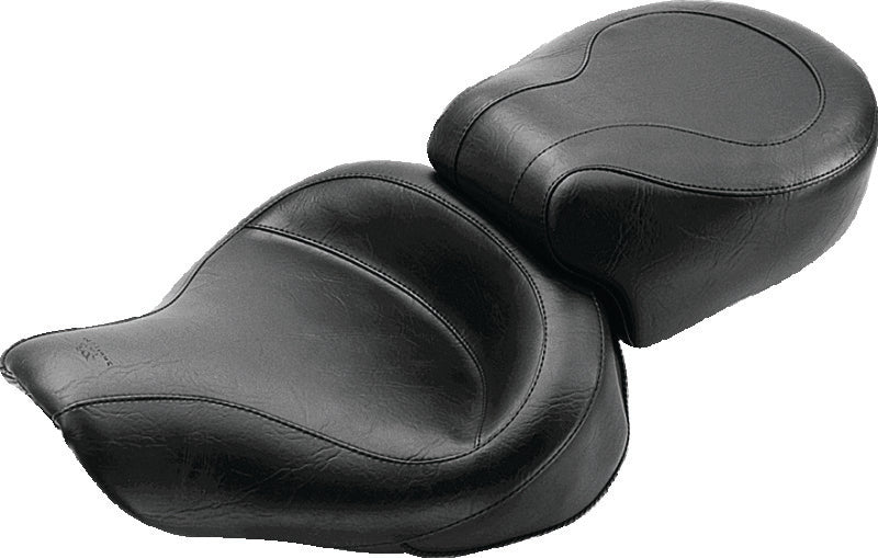 Mustang 91-05 Harley Dyna Wide Touring 1PC Seat - Black One-Piece Motorcycle Seats Mustang Motorcycle