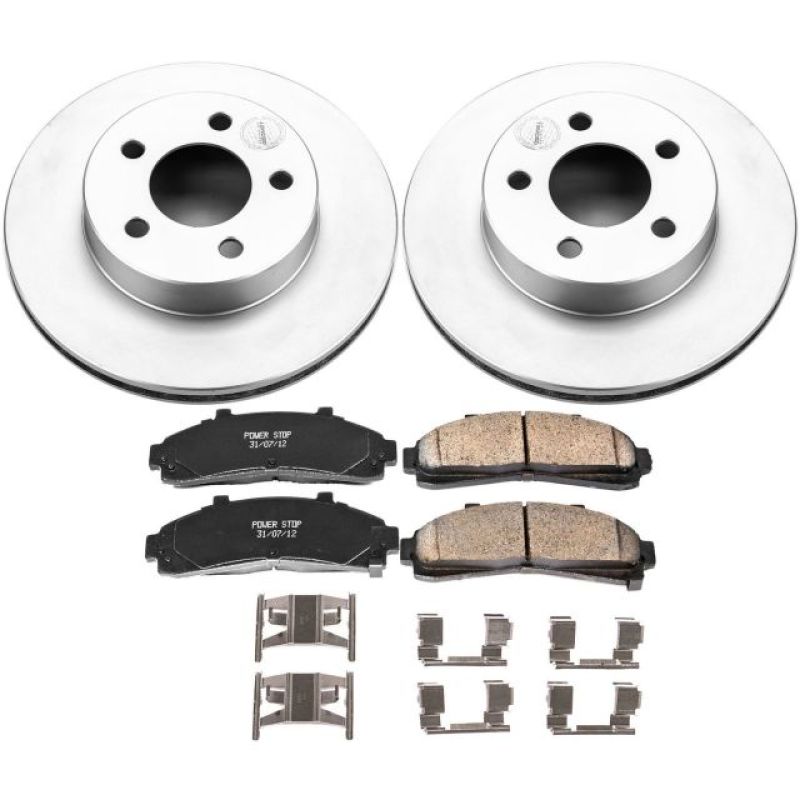 Power Stop 95-01 Ford Explorer Front Z17 Evolution Geomet Coated Brake Kit Brake Kits - Performance Blank PowerStop