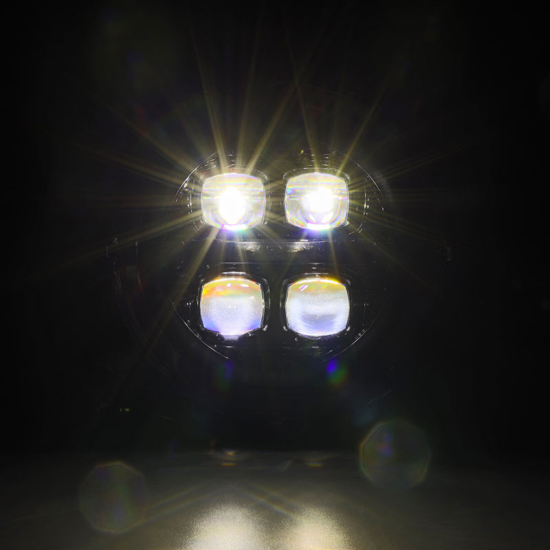 AlphaRex 18-23 Jeep Wrangler JL/Gladiator JT LED Proj Headlights Alpha-Blk w/ Activ Light/Seq Signal Headlights AlphaRex