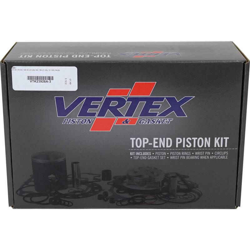 Vertex Piston 18-22 KTM 125 SX 125cc Top End Piston Kit Piston Sets - Powersports Vertex Pistons