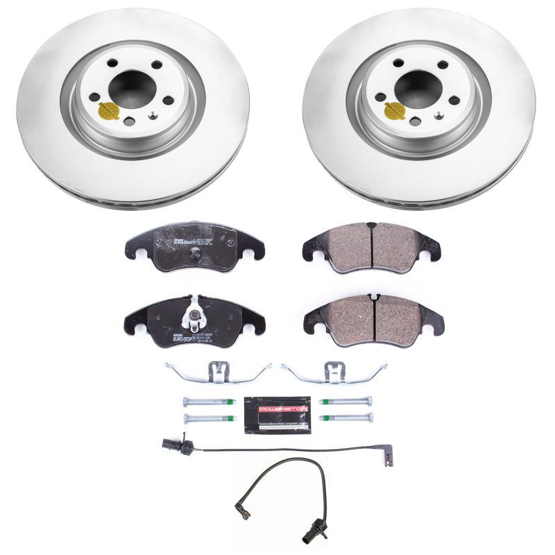 Power Stop 14-18 Audi A6 Front Euro-Stop Brake Kit Brake Kits - OE PowerStop