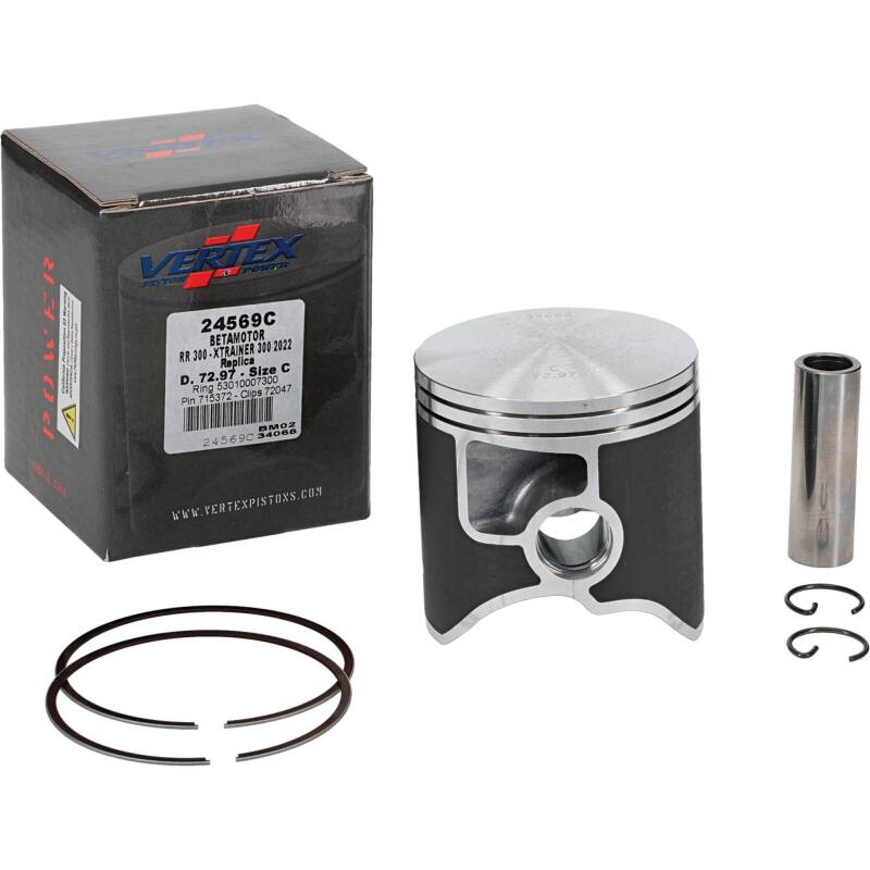 Vertex Piston 22-24 Beta RR 2T 300 300cc Cast Replica Piston Kit Piston Sets - Powersports Vertex Pistons