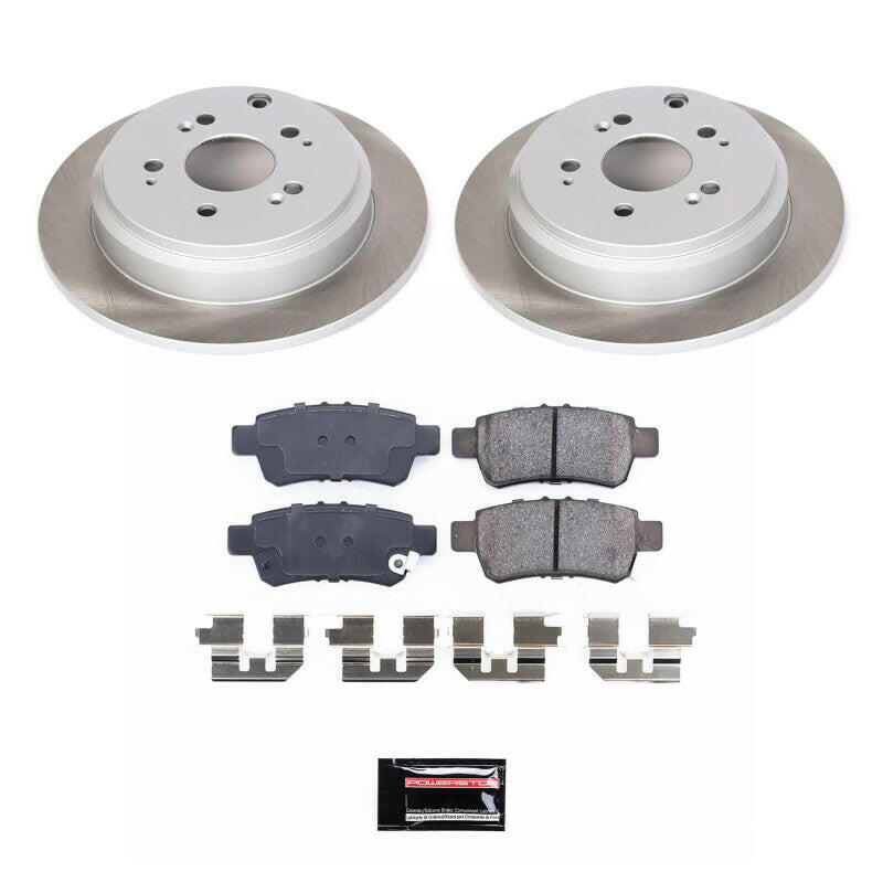 Power Stop 05-10 Honda Odyssey Rear Semi-Coated Rotor Kit Brake Kits - Performance Blank PowerStop