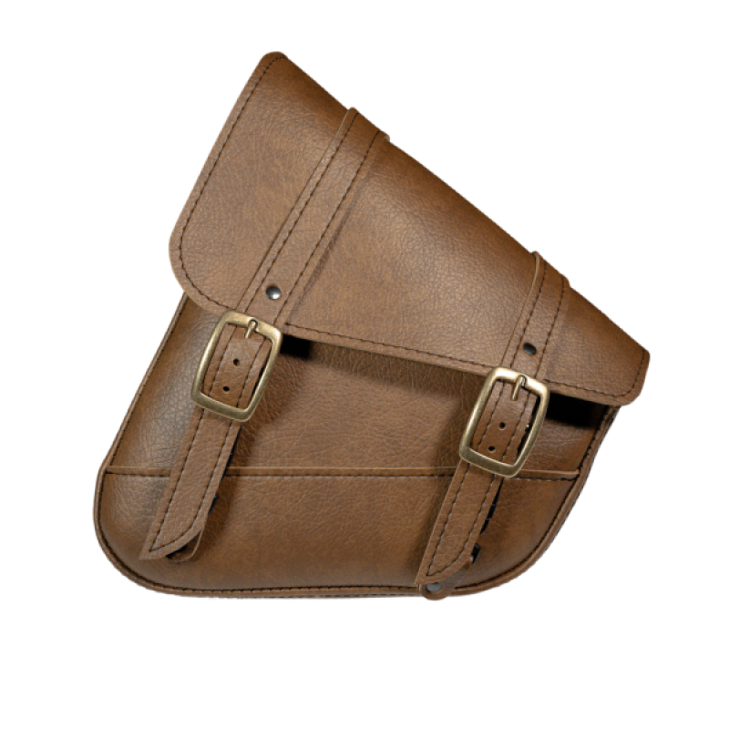 Willie & Max HD Softails, Yam Rd Stars, Kaw Vulcan 900, Suz C50 Brass Monkey Swingarm Bag - Brown Bags - Bike Bags Willie & Max