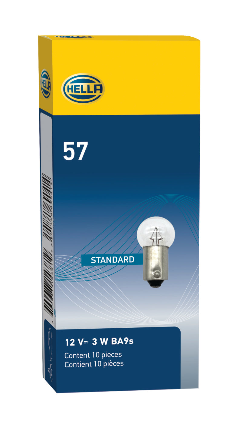 Hella Bulb 57 12V 3W BA9s G4.5 Bulbs Hella
