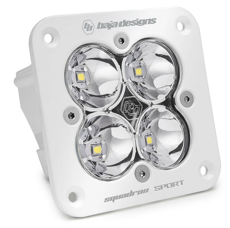 Baja Designs Squadron Spot Pattern White Sport Flush Mount LED Light Pod - Clear Light Bars & Cubes Baja Designs