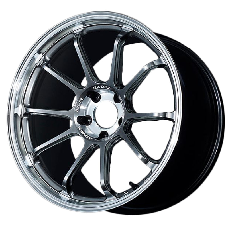 Advan RZ-DF2 Wheel 20x11.0 5x114 +35mm Diamond Cut & Hyper Platinum Black Wheels - Forged Advan