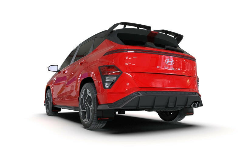 Rally Armor 24-25 Hyundai Kona N Line Black UR Mud Flap - Metallic Black Logo Mud Flaps Rally Armor