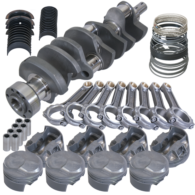 Eagle Chevy 454 1Pc 4.250in Crank 6.385in I-Beam Rods 43cc Dome 4.320in Pistons Rotating Assembly Rotating Assemblies Eagle