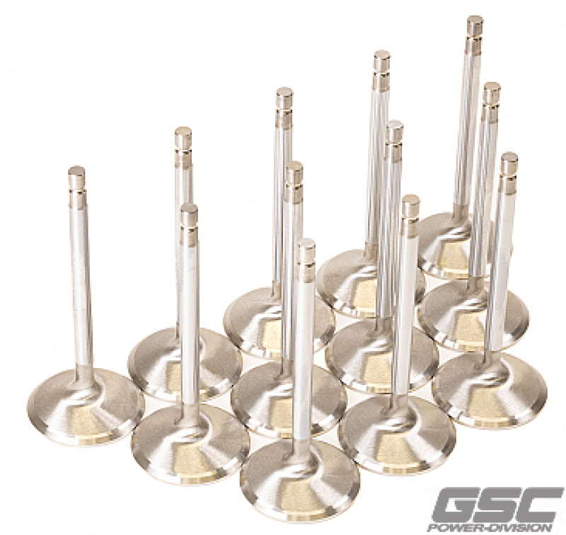 GSC P-D Nissan VR38DETT 38.15mm Head +1mm OS 94.95mm Long Flat Face Intake Valve - Set of 12 Valves GSC Power Division