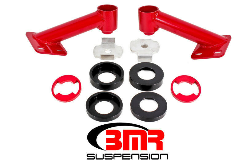 BMR 15-17 S550 Mustang Cradle Bushing Lockout Kit - Red Chassis Bracing BMR Suspension