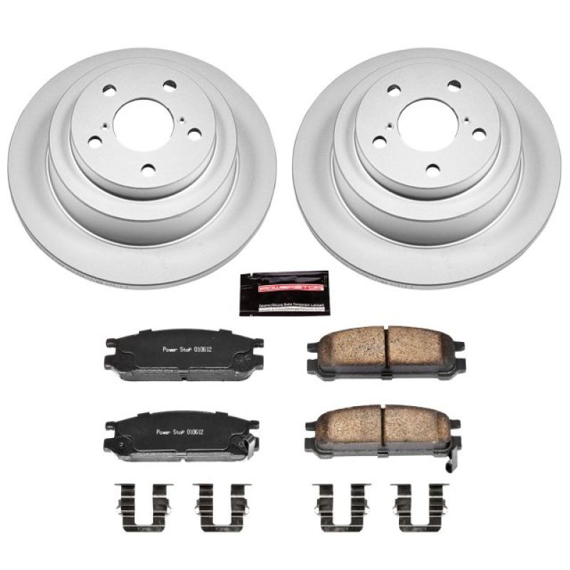 Power Stop 93-96 Subaru Impreza Rear Z17 Evolution Geomet Coated Brake Kit Brake Kits - Performance Blank PowerStop