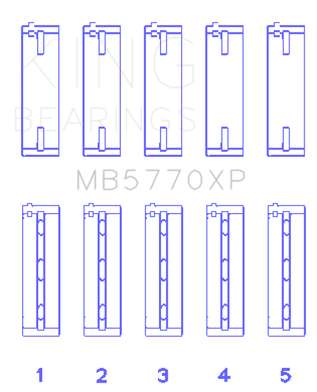 King Engine Bearings Nissan VK45DD/E/ VK50VE/ Vk56DE/VD (Size 0.25) Main Bearing Set Bearings King Engine Bearings