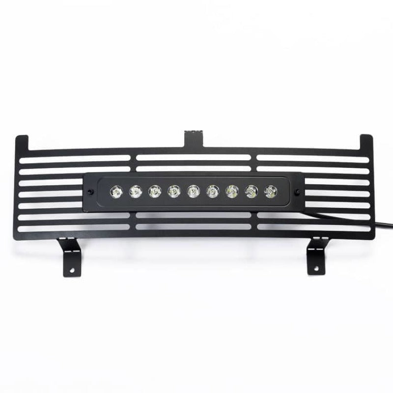 Putco 15-19 Chevy Silv HD SS Black Bar Design Bumper Grille Insert w/ Curved Flush 10in Light Bar Grilles Putco