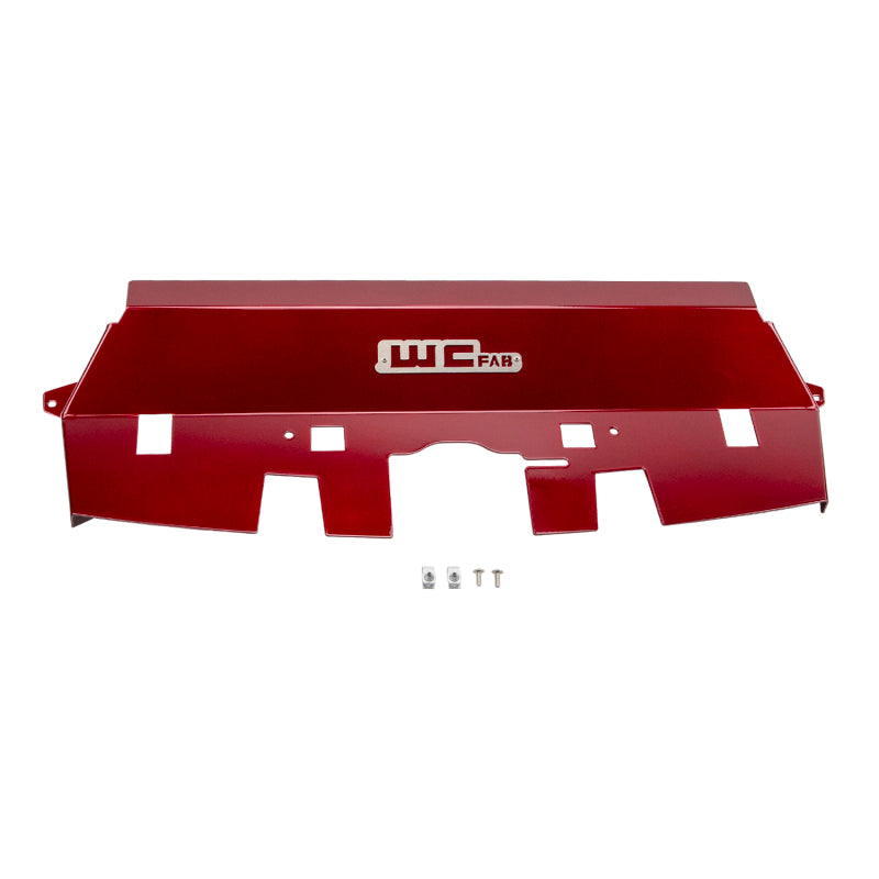 Wehrli 10-12 Cummins Fabricated Aluminum Radiator Cover - WCFab Red Radiator Shrouds Wehrli