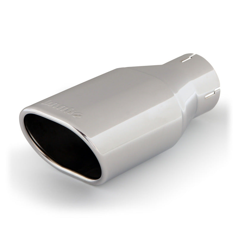 Banks Power Tailpipe Tip Kit - SS Obround Angle Cut - Chrome - 2.5in Tube 3.13in X 3.75in X 11in Tips Banks Power