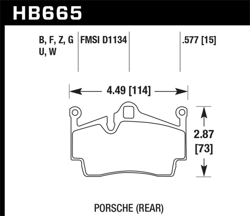 Hawk 13-16 Porsche 911 Rear HPS 5.0 Brake Pads Brake Pads - Performance Hawk Performance