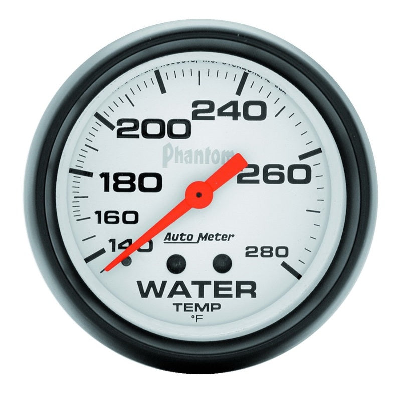 Autometer Phantom 66mm 140-280 Deg F Mechanical Water Temperature Gauge Gauges AutoMeter