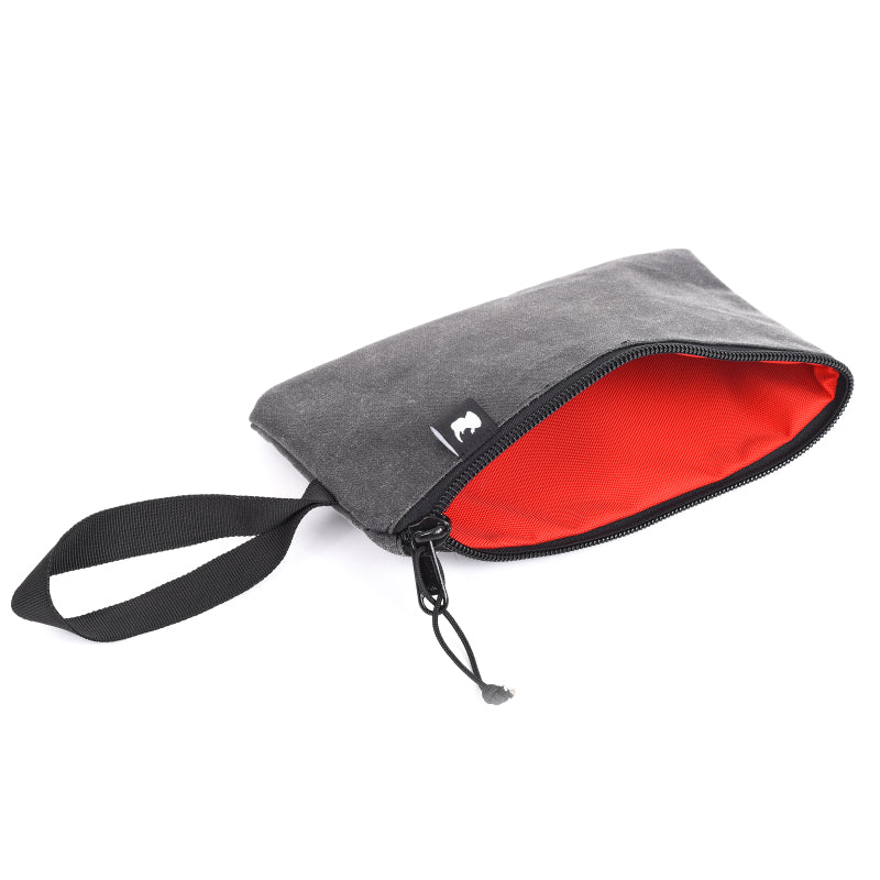 Go Rhino XVenture Gear Zipped Pouch - Large (12in. Wide Pocket / 6.5in. Hand Strap) Canvas - Black Cargo Boxes & Bags Go Rhino