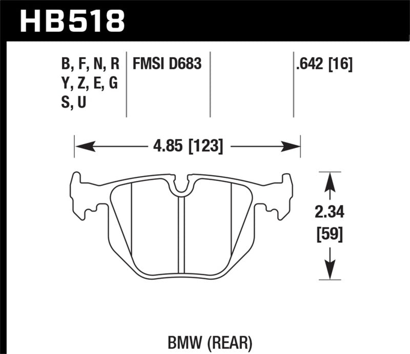 Hawk BMW Rear DTC-70 Race Brake Pads Brake Pads - Racing Hawk Performance