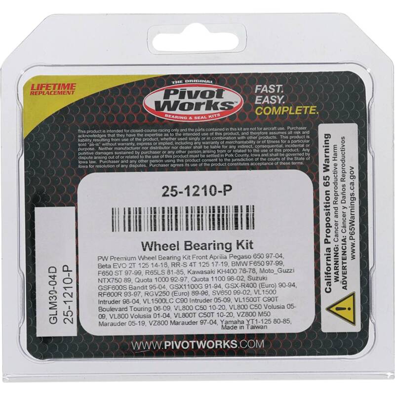 Pivot Works BMW/Kawasaki/Yamaha Premium Wheel Bearing Wheel Bearings Pivot Works