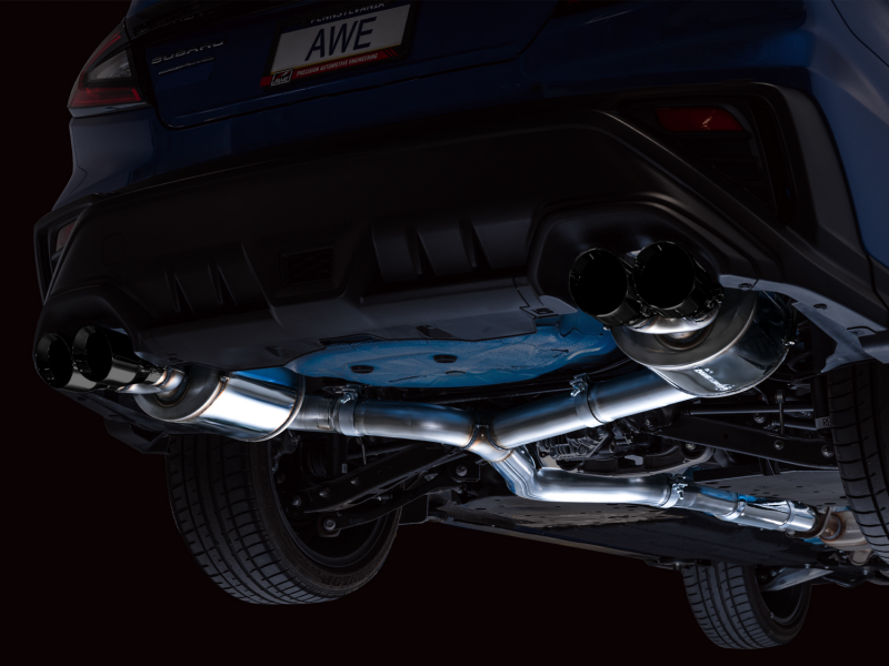 AWE Tuning 2022+ VB Subaru WRX Touring Edition Exhaust - Diamond Black Tips Catback AWE Tuning