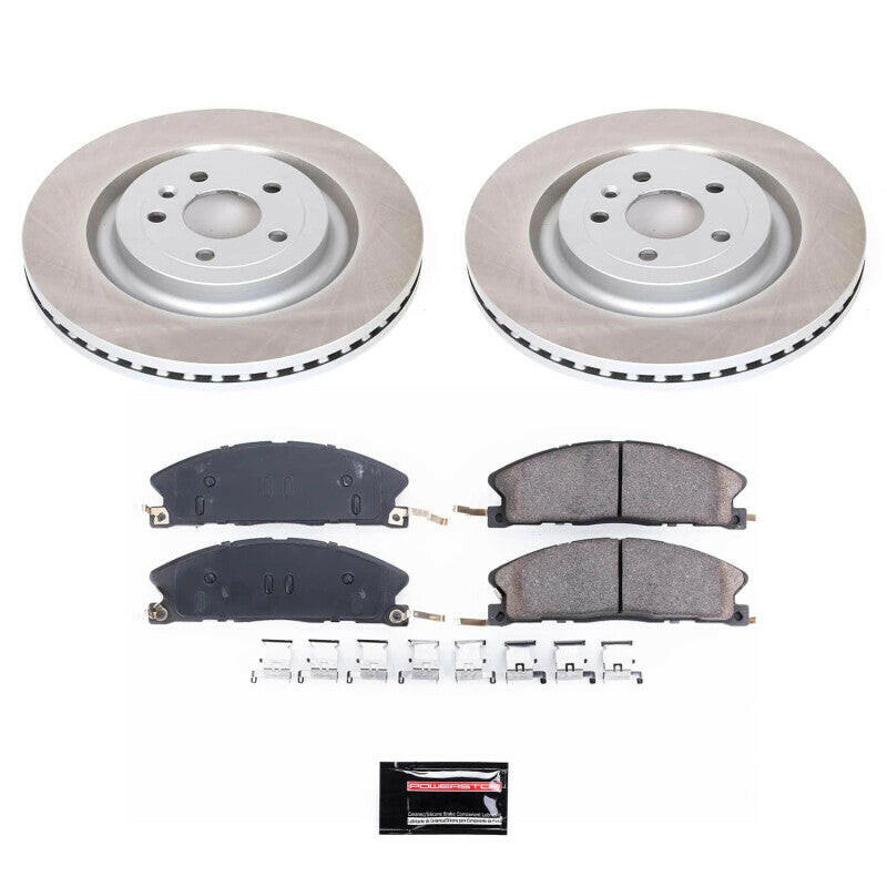 Power Stop 13-19 Lincoln MKT Front Semi-Coated Rotor Kit Brake Kits - Performance Blank PowerStop