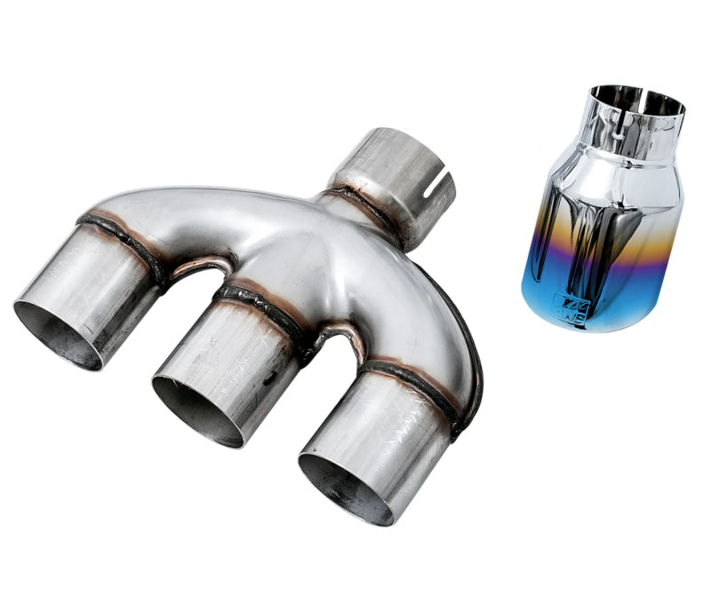 AWE 17-20 Honda Civic Si Dual-to-Triple Vapor Blue Tip Conversion Tips AWE Tuning